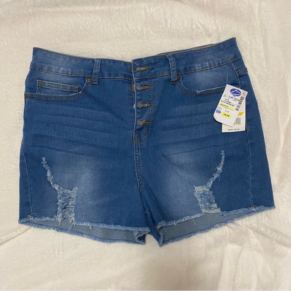 Stylish Blue Denim Women's Shorts
